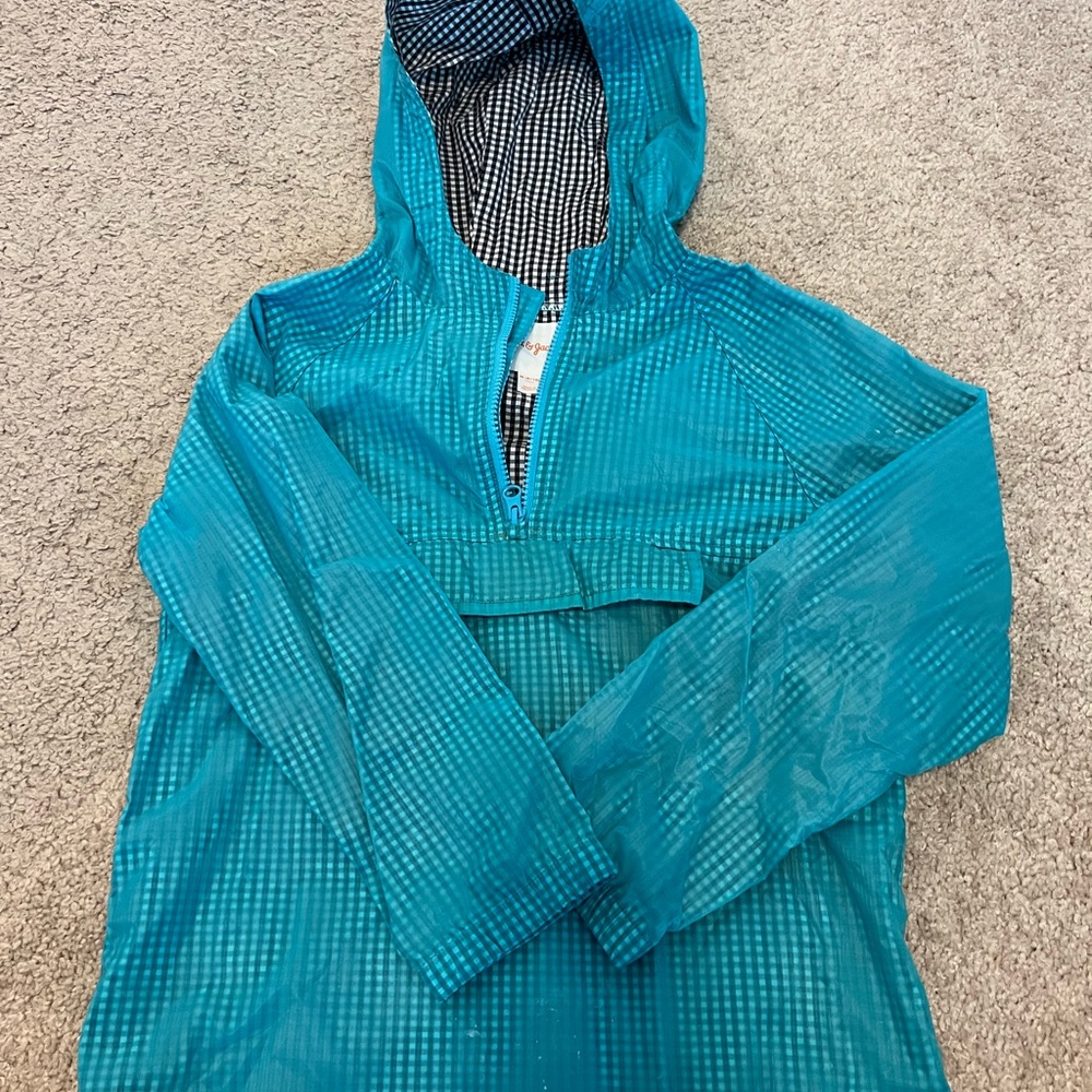 Kids blue windbreaker / rain jacket